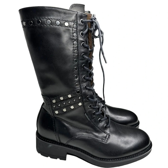 Nero Giardini Studded Combat Boot in Black. Sz: EU38/ US 8 - Picture 3 of 11